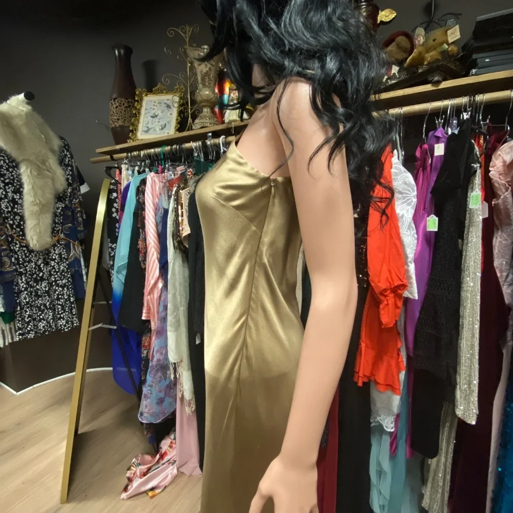 Ralph Lauren Champagne One Shoulder Dress - Picture 4 of 5